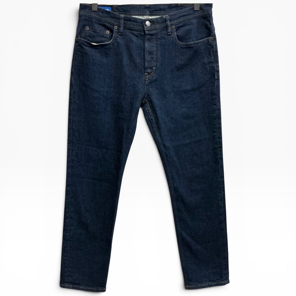 Acne Studios Blå Konst River Indigo Jeans 33x32 Made in Italy